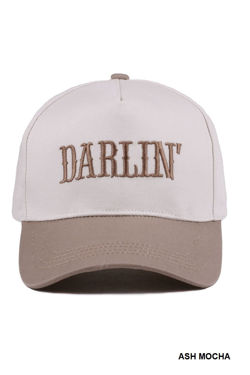 Darlin embroidered canvas cap
